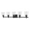 Z-Lite Bohin 5 Light Vanity, Matte Black And Clear Seedy 464-5V-MB - alternate 2